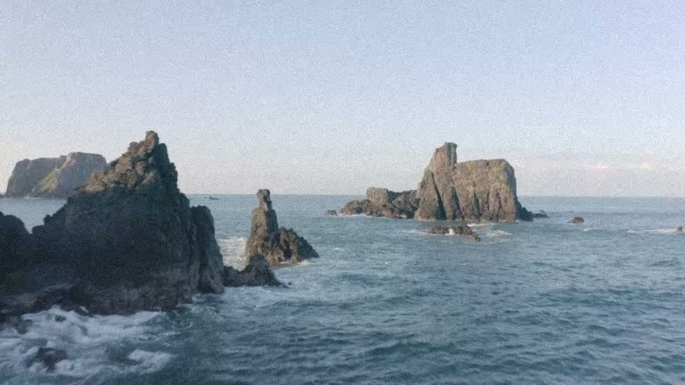 Film grain: A VW bus on a causeway