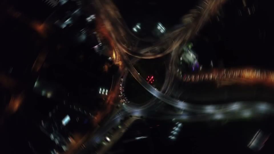 Trails: A dark street at night, fixed camera